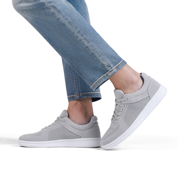 Men's Knitted Casual Sneakers - GREY - 7